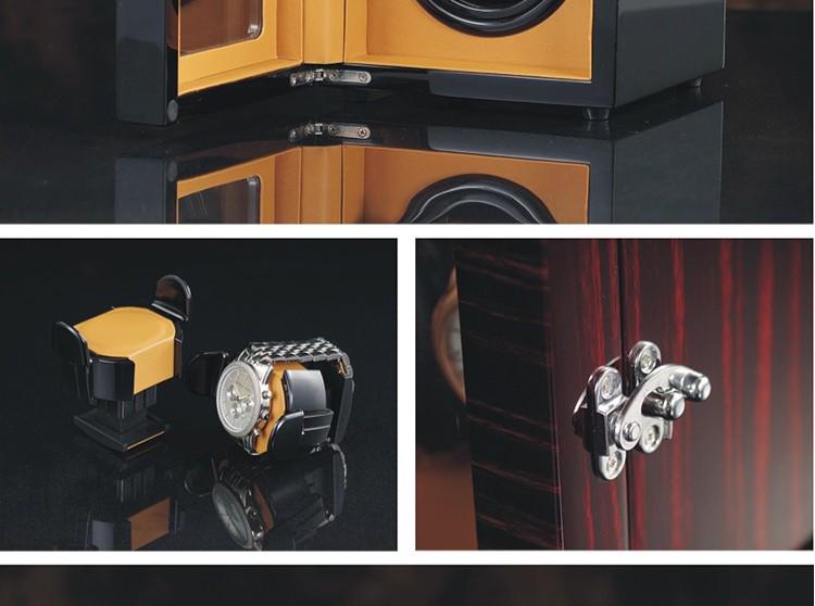 High-Quality Automatic Watch Winder Safe β Single Watch Winder Box with Open-Stop Feature, Leather & Wood Design - My Store