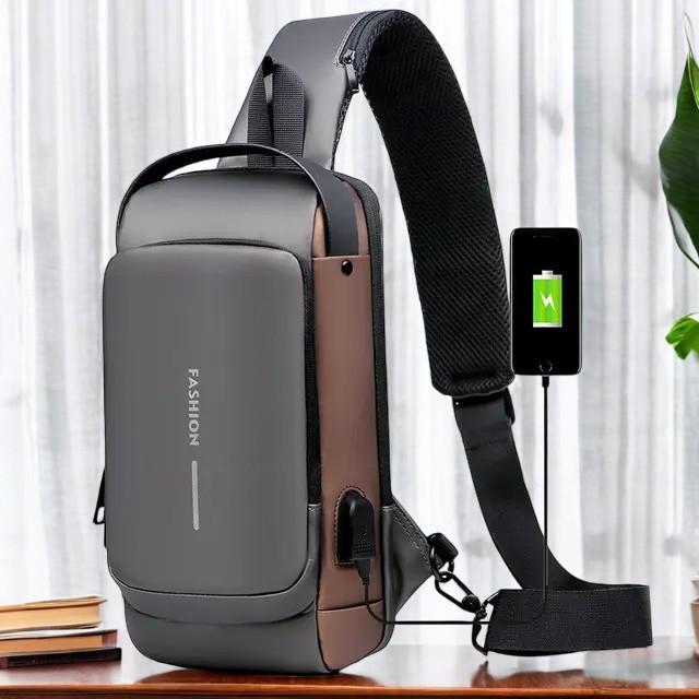 Men's Anti-Theft Crossbody Bag - USB Charging Sling! - My Store