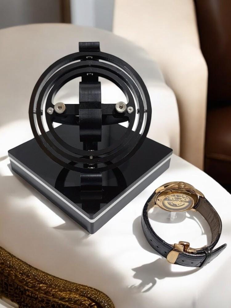 Futuristic 360 Watch Winder – Silent Gyro Rotator for Rolex, Patek Philippe, Richard Mille | Luxury Display Gift for Men - My Store