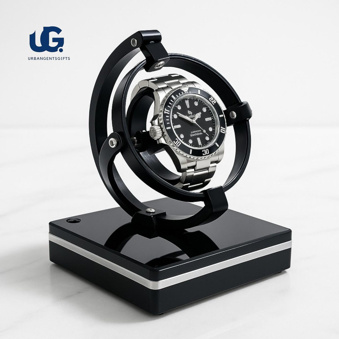 Futuristic 360 Watch Winder – Silent Gyro Rotator for Rolex, Patek Philippe, Richard Mille | Luxury Display Gift for Men - My Store