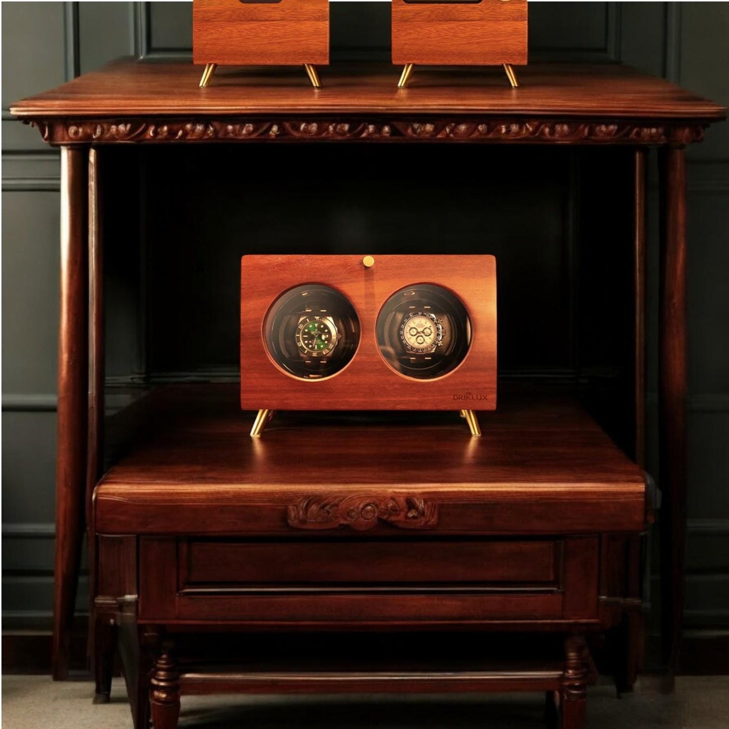 Luxury Solid Wood Watch Winder β Silent Automatic Rotator for 1-4 Mechanical Watches | LED Display Storage Case for Collectors & Gifts - My Store