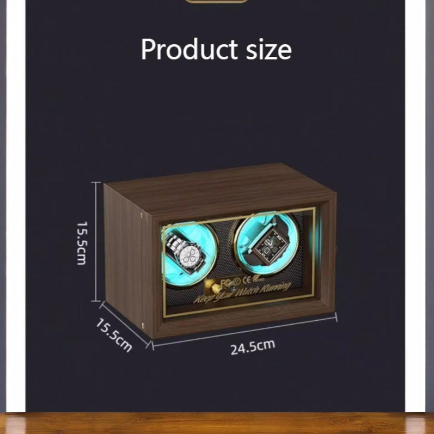 Wood Watch winder , Battery-Powered Solid Wood Dual Watch Winder - My Store