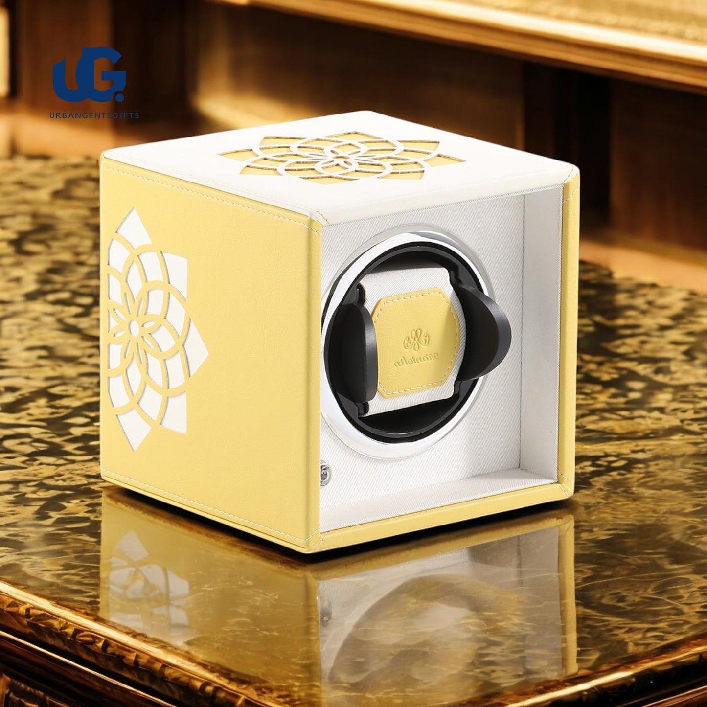 Automatic Watch Winder – Silent Mabuchi Motor | Compact Tech Watch Case with Charger Tiffany Blue Colour - My Store