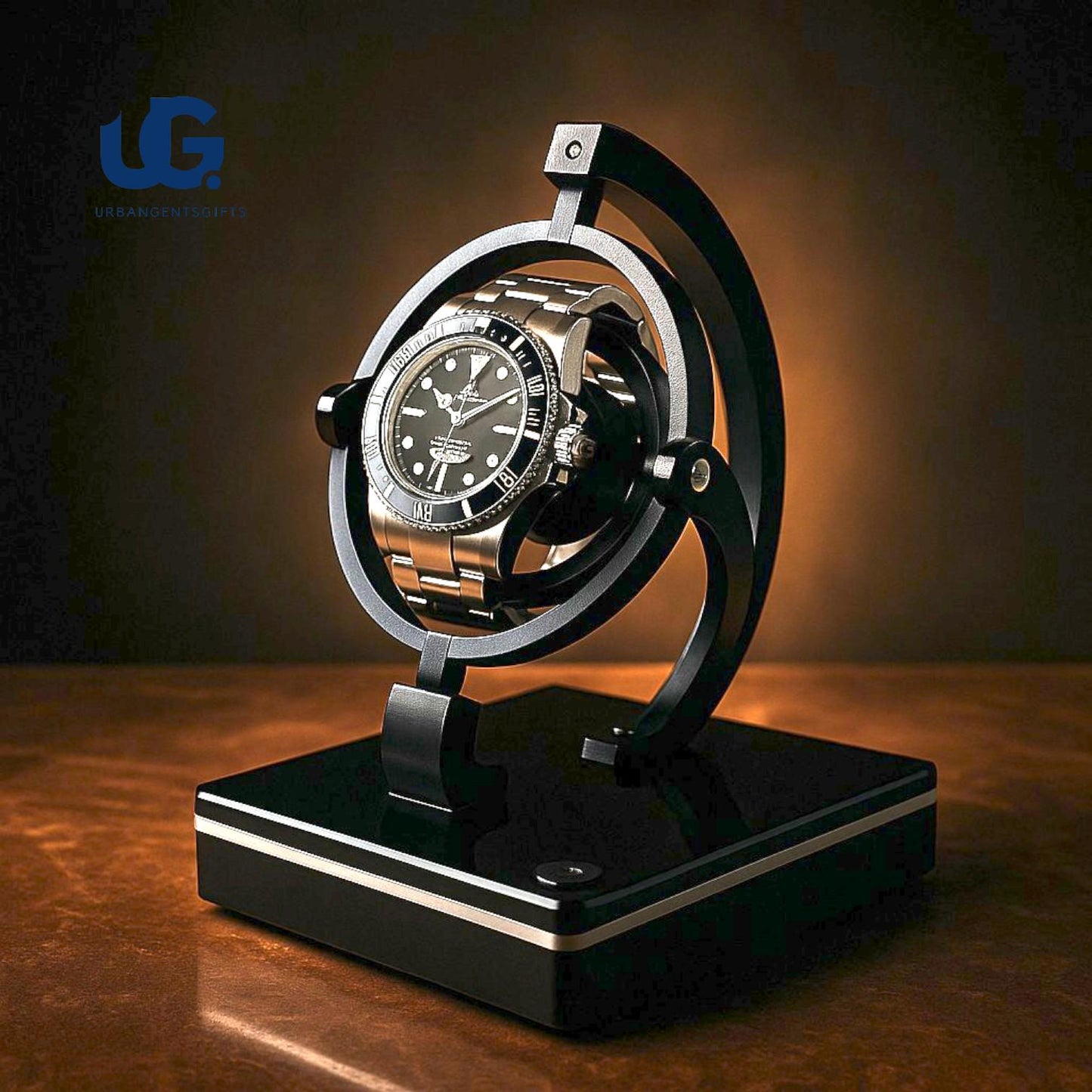 Futuristic 360 Watch Winder – Silent Gyro Rotator for Rolex, Patek Philippe, Richard Mille | Luxury Display Gift for Men - My Store