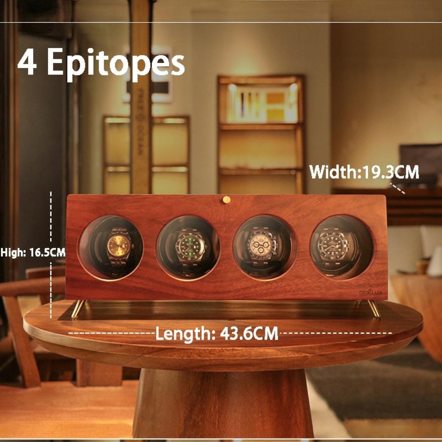 Luxury Solid Wood Watch Winder β Silent Automatic Rotator for 1-4 Mechanical Watches | LED Display Storage Case for Collectors & Gifts - My Store
