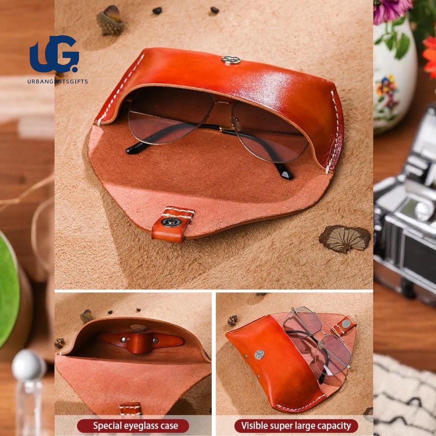 Vintage Leather Glasses Wallet β Retro Protective Case for Men & Women | Gift-Ready Pouch - My Store