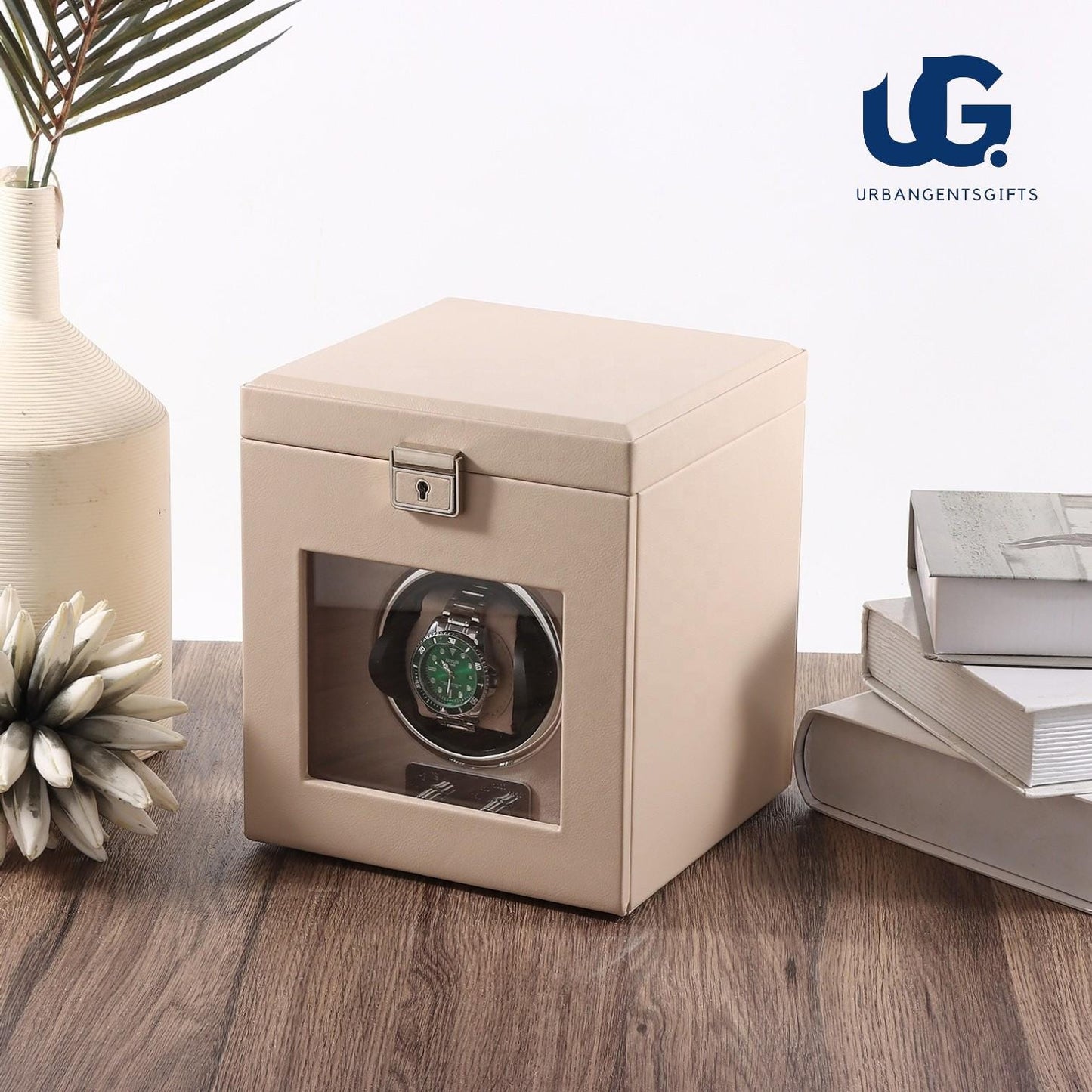 Leather Watch Winder Box with Jewelry Tray – Silent Motor, Logo Customization, Gift-Ready Packaging - My Store