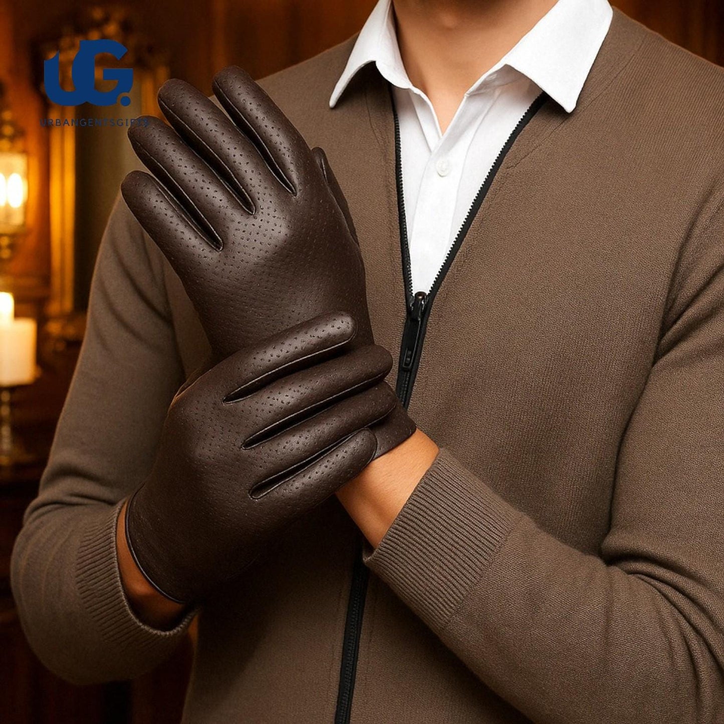 Luxury slim Leather Gloves for Men & Women - Stylish, Warm, and Durable,perfect gift - My Store