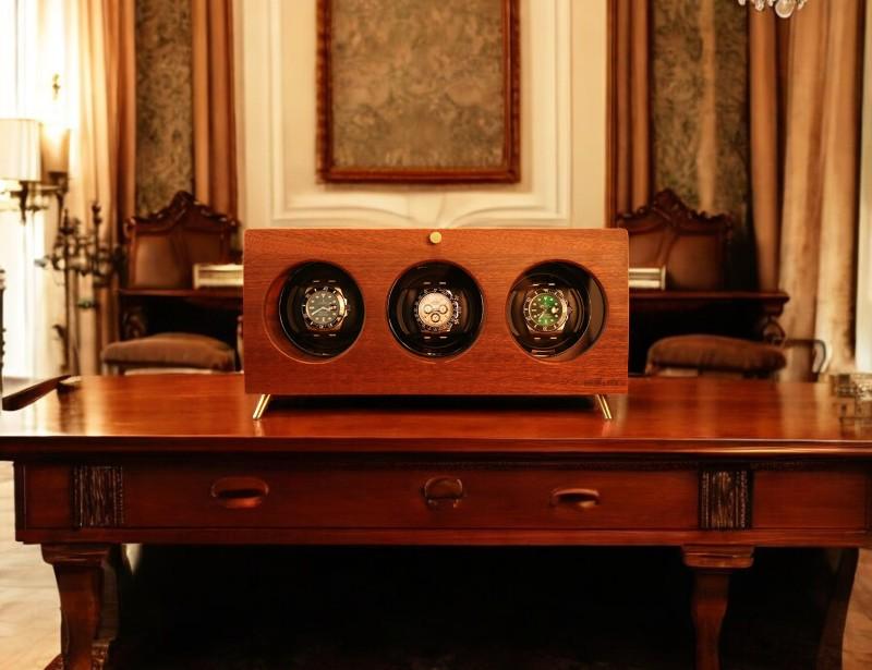 Luxury Solid Wood Watch Winder β Silent Automatic Rotator for 1-4 Mechanical Watches | LED Display Storage Case for Collectors & Gifts - My Store