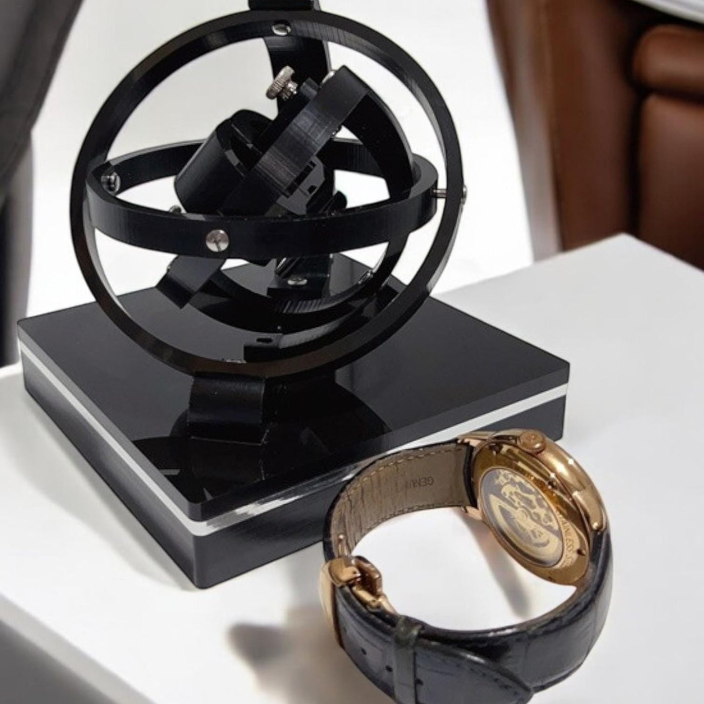 Futuristic 360 Watch Winder – Silent Gyro Rotator for Rolex, Patek Philippe, Richard Mille | Luxury Display Gift for Men - My Store