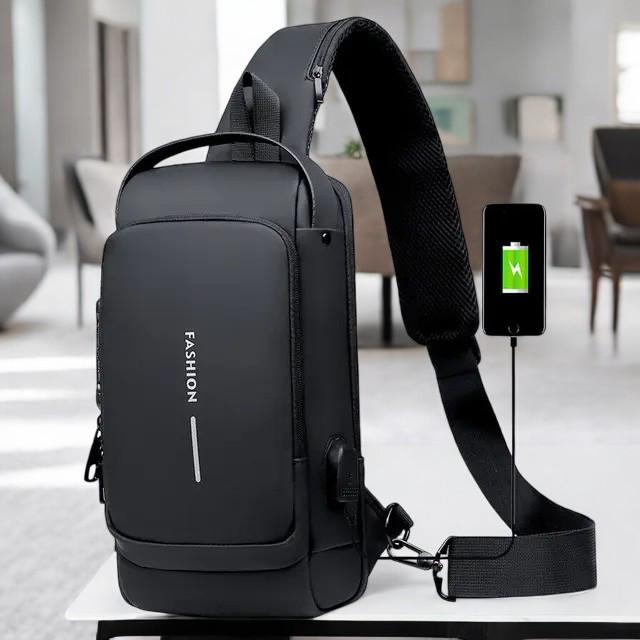 Men's Anti-Theft Crossbody Bag - USB Charging Sling! - My Store