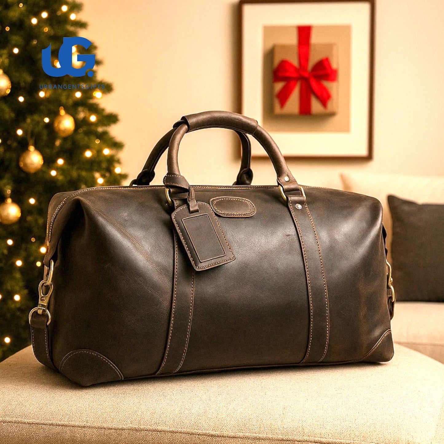 Men’s Leather Duffle Bag – Luxury Eco-Friendly Travel Weekender | Anti-Theft Carry-On, Gift for Father’s Day, Christmas or Groomsmen - My Store