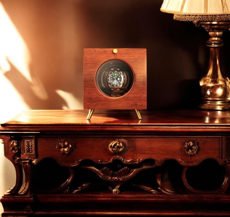 Luxury Solid Wood Watch Winder β Silent Automatic Rotator for 1-4 Mechanical Watches | LED Display Storage Case for Collectors & Gifts - My Store