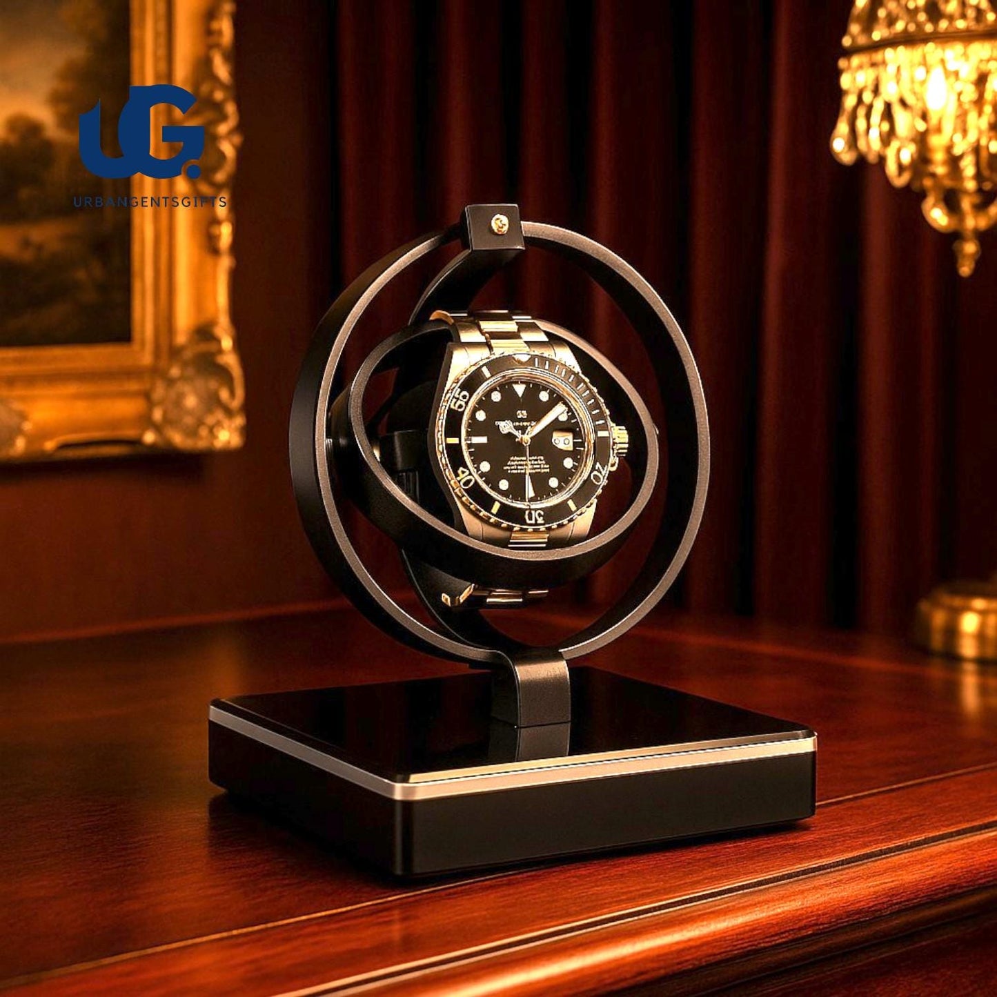 Futuristic 360 Watch Winder – Silent Gyro Rotator for Rolex, Patek Philippe, Richard Mille | Luxury Display Gift for Men - My Store
