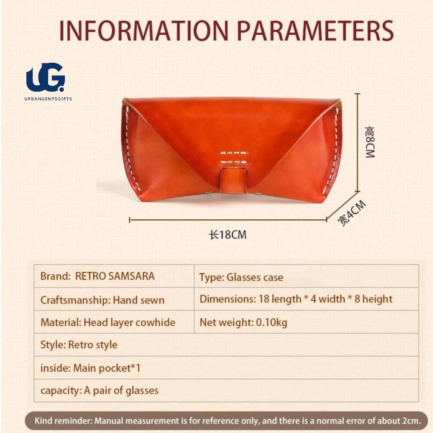 Vintage Leather Glasses Wallet β Retro Protective Case for Men & Women | Gift-Ready Pouch - My Store