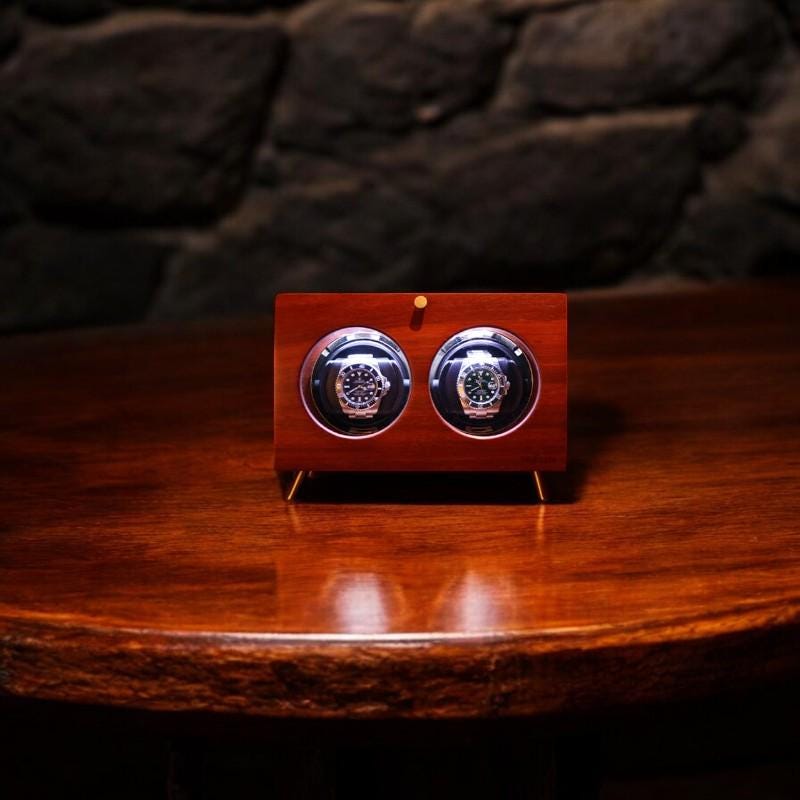 Luxury Solid Wood Watch Winder β Silent Automatic Rotator for 1-4 Mechanical Watches | LED Display Storage Case for Collectors & Gifts - My Store