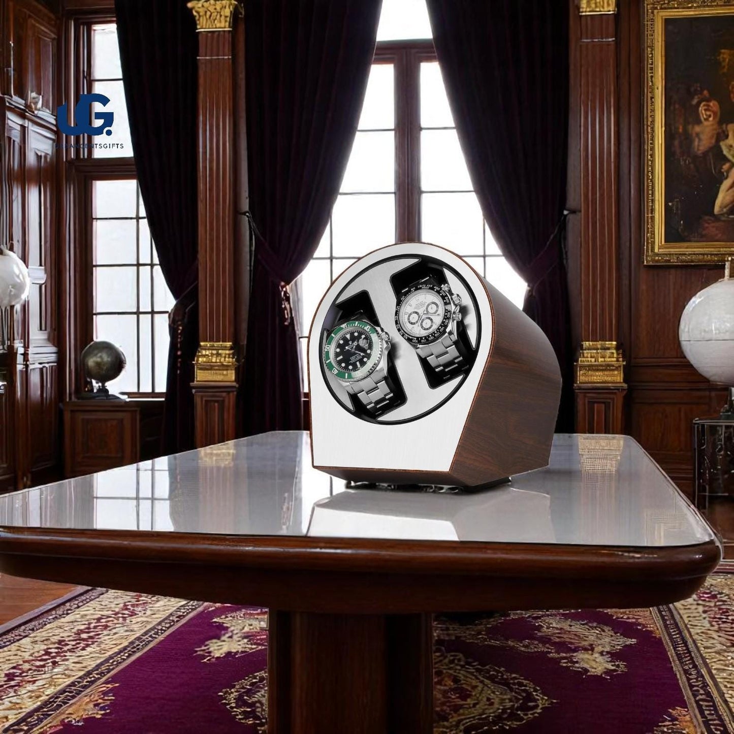 Luxury Watch Winder for any Watches Double Watch Box with Quiet Motor, Stainless Steel Brushed Finish, Perfect for Rolex or any other brand. - My Store