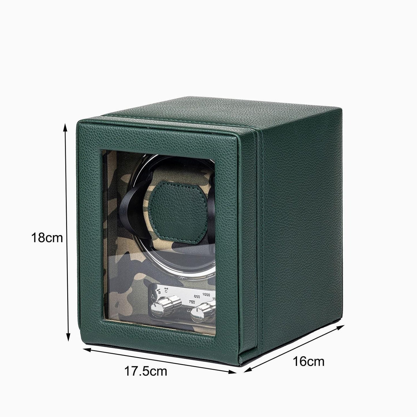Automatic Watch Winder Display Box – Green & Black Single Winder for Men’s Watches – Elegant Gift for Watch Enthusiasts - My Store