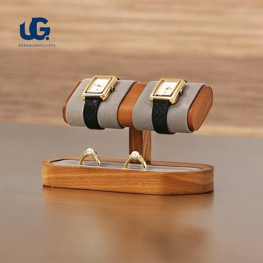 Wooden Watch Stand & Bracelet Organizer,Men’s Watch Display Rack, Jewelry Storage for Watches  Bracelets, Elegant Wooden Watch Rack for Men - My Store