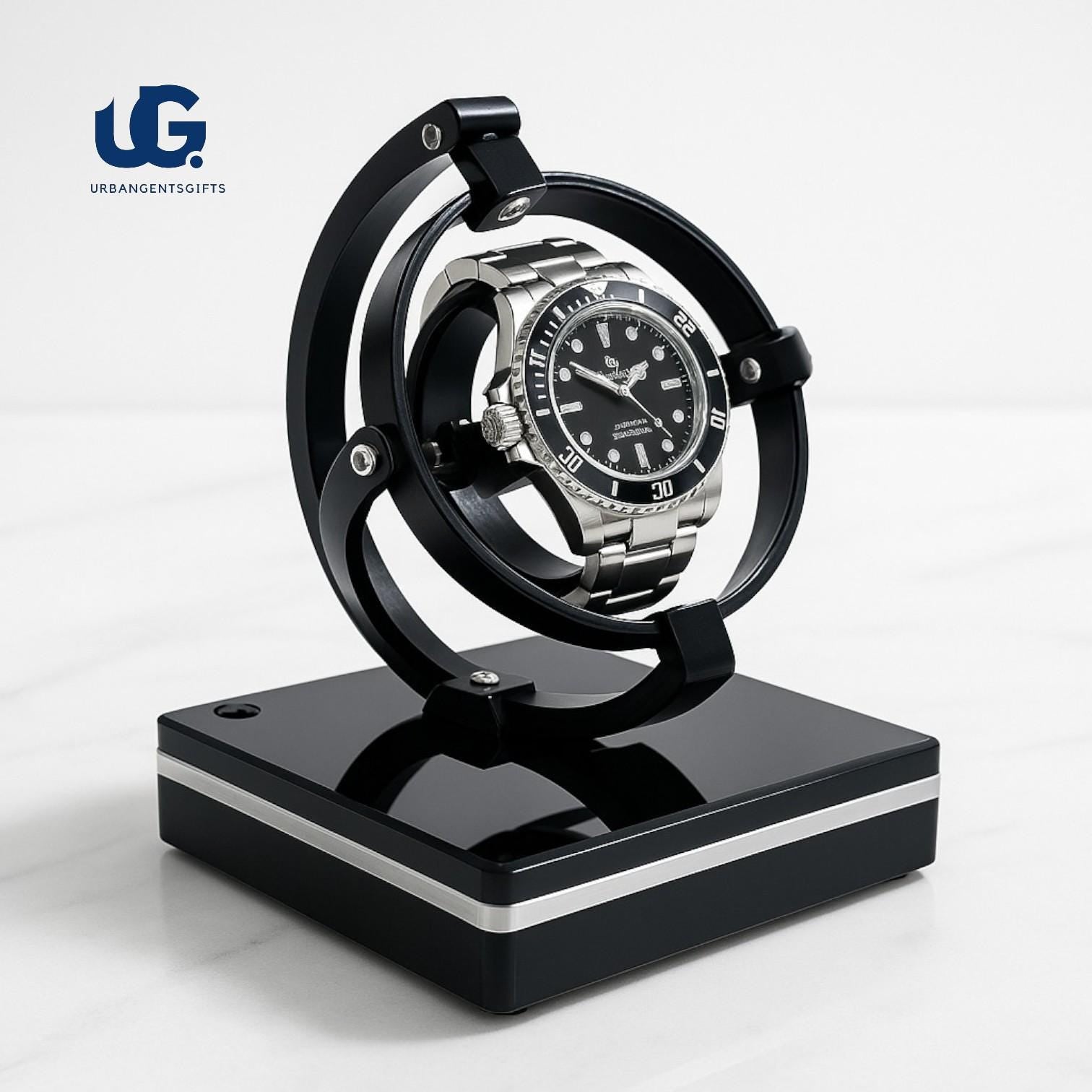 Futuristic 360 Watch Winder – Silent Gyro Rotator for Rolex, Patek Philippe, Richard Mille | Luxury Display Gift for Men - My Store