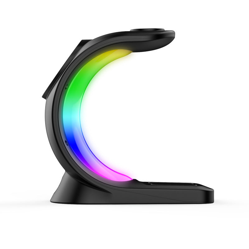 Fast Magnetic Wireless Charger – Sleek RGB Glow, Touch Contro l, Smart Safe Charging Pad (Black or White) - My Store