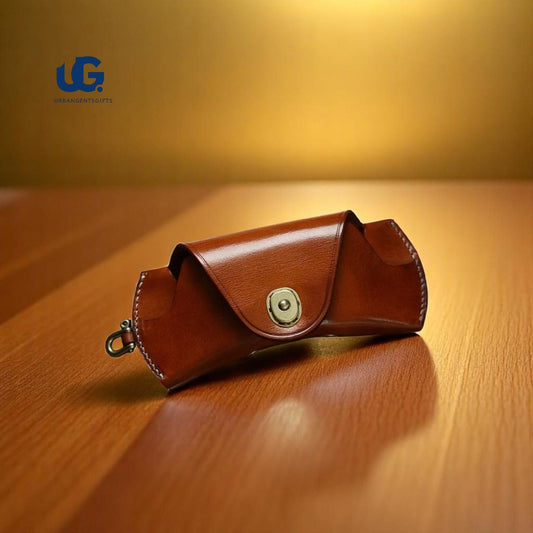Gift for Him,Vintage Vegetable Tanned Leather Glasses Case with Lanyard –Custom Design  Eyewear Holder  Men  Women,Protective Eyeglass Case - My Store