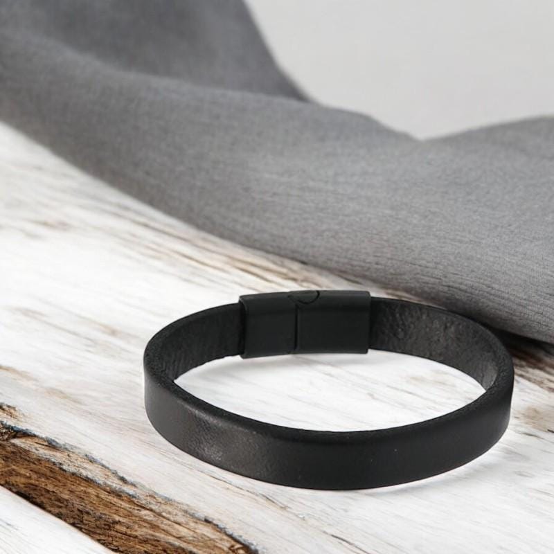 Genuine Leather Wrap Cuff Bracelet – Unisex Handcrafted Punk Wristband, Adjustable Bangle for Men & Women, Perfect Couple Gift - My Store