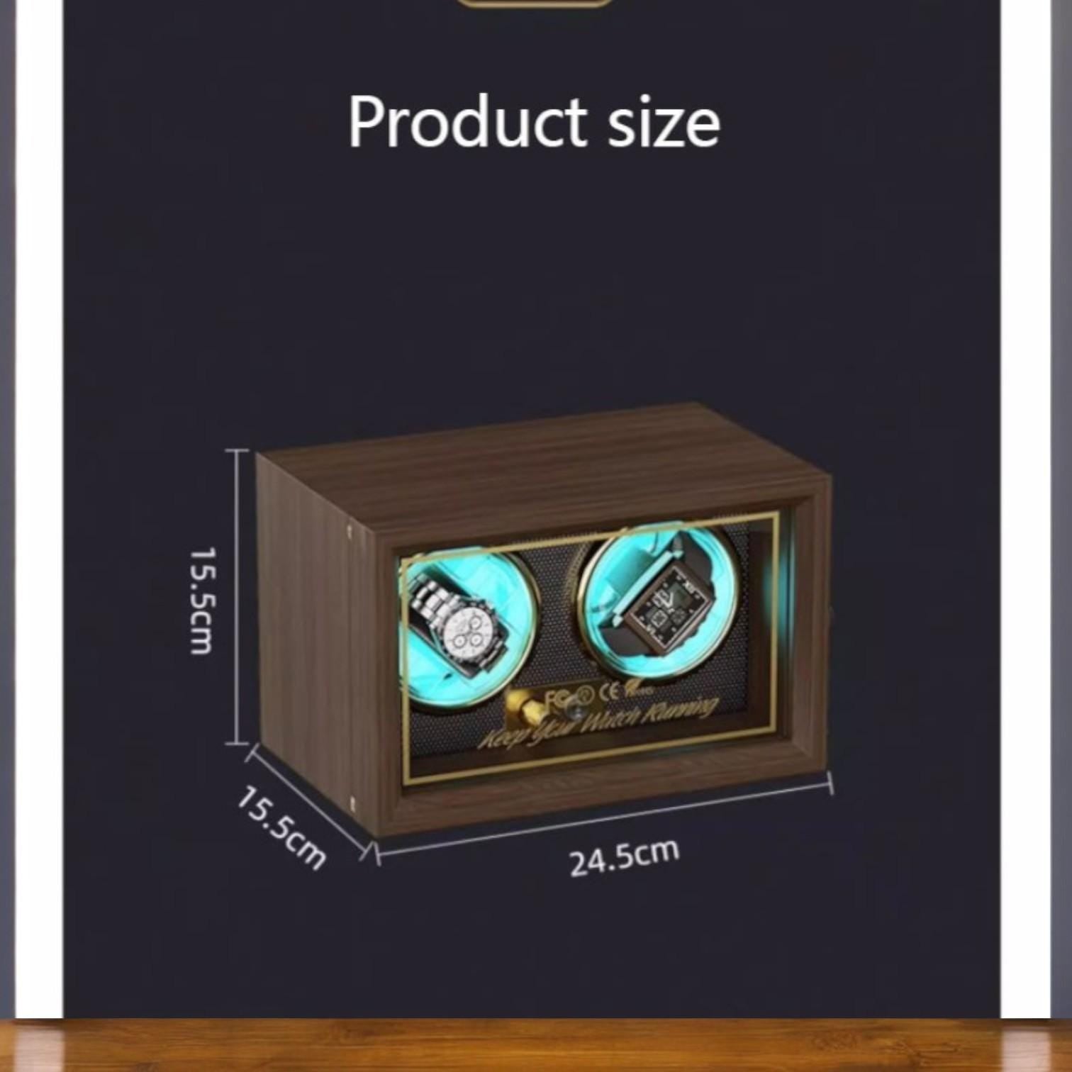 Wood Watch winder , Battery-Powered Solid Wood Dual Watch Winder - My Store