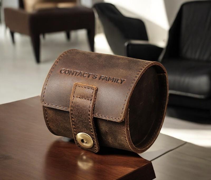 Leather Single Slot Watch Roll Case - Portable Travel Watch Holder & Jewelry Storage Pouch - My Store