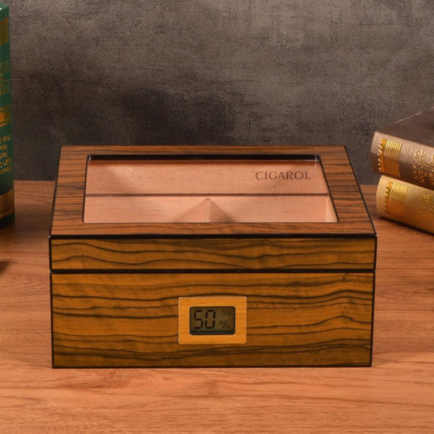 Cigar Humidor Box Cigar Storage | Elegant Humidor with Hygrometer | Fathers Day  Gift for Cigar Lovers - My Store