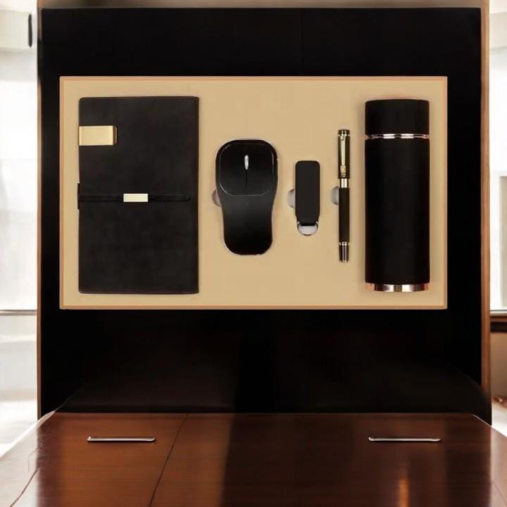 Corporate Gift Set ,USB Mouse,Pen, and Office Essentials in Elegant Gift Box | Perfect for Promotions & Corporate Events - My Store