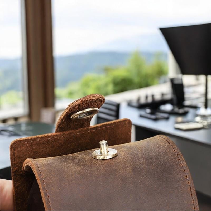 Leather Single Slot Watch Roll Case - Portable Travel Watch Holder & Jewelry Storage Pouch - My Store