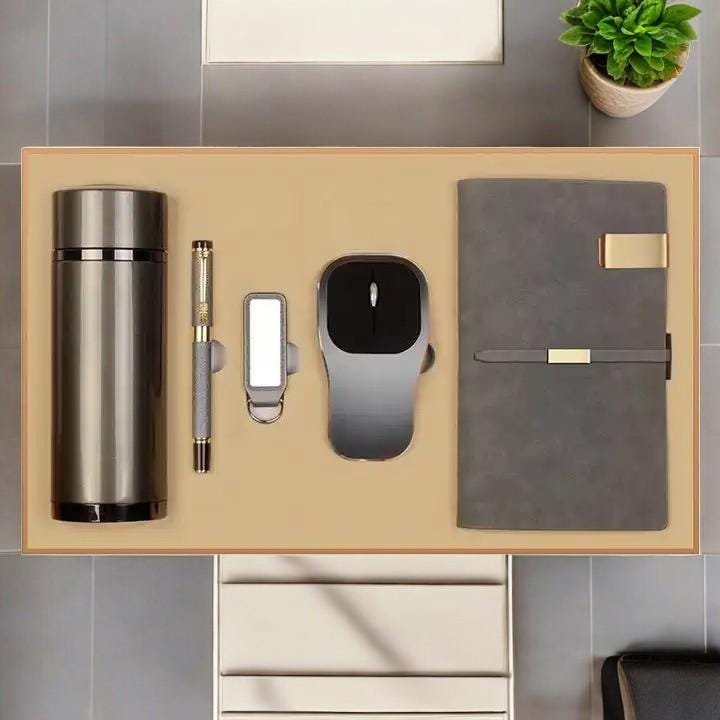 Corporate Gift Set ,USB Mouse,Pen, and Office Essentials in Elegant Gift Box | Perfect for Promotions & Corporate Events - My Store