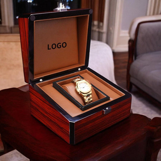 Elegant Custom Logo Watch Box - PU Leather Gift Packaging for Watches | Personalized OEM ,ODM Watch Cases for Brands Gifts. - My Store