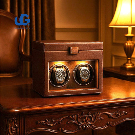 Luxury 6-Watch Winder Box with LED Light & Ultra-Quiet Motor – Automatic Watch Storage Solution - My Store