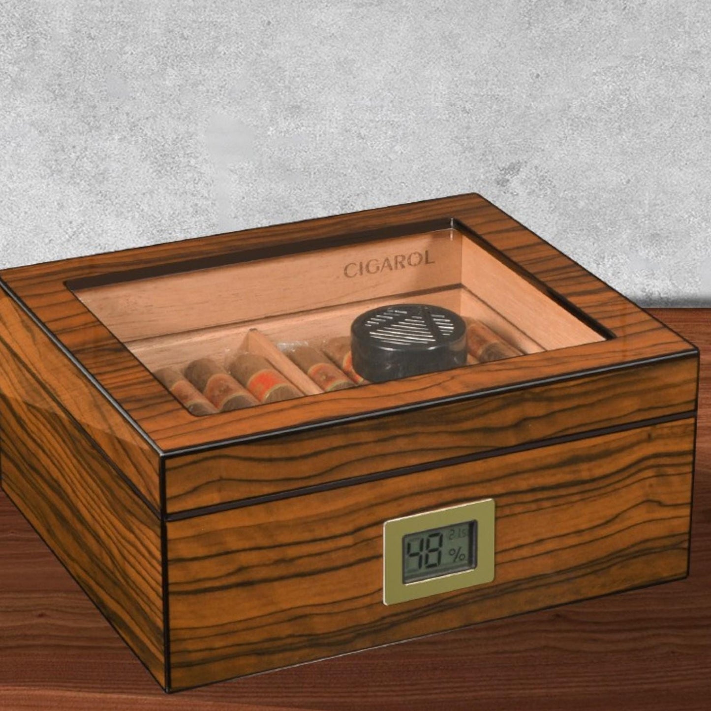 Cigar Humidor Box Cigar Storage | Elegant Humidor with Hygrometer | Fathers Day  Gift for Cigar Lovers - My Store