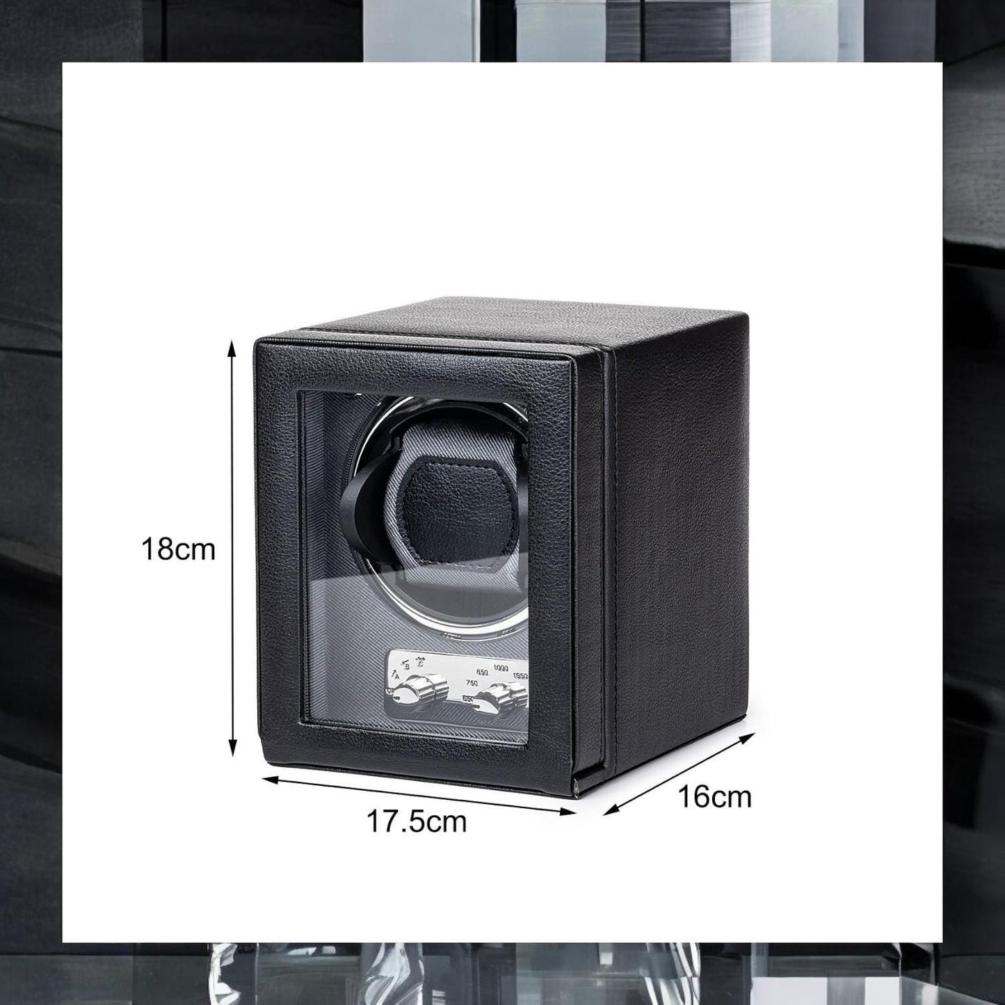Automatic Watch Winder Display Box – Green & Black Single Winder for Men’s Watches – Elegant Gift for Watch Enthusiasts - My Store