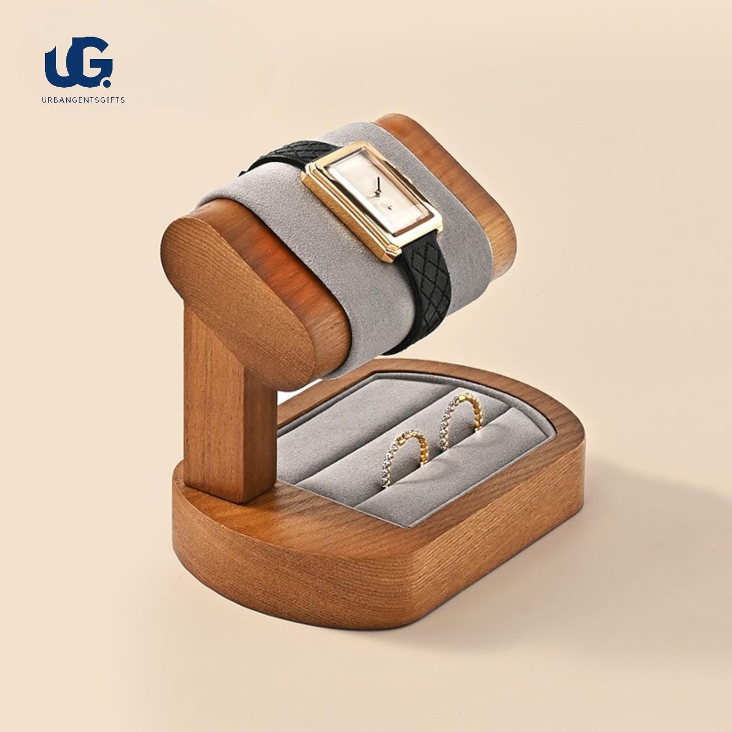 Wooden Watch Stand & Bracelet Organizer,Men’s Watch Display Rack, Jewelry Storage for Watches  Bracelets, Elegant Wooden Watch Rack for Men - My Store