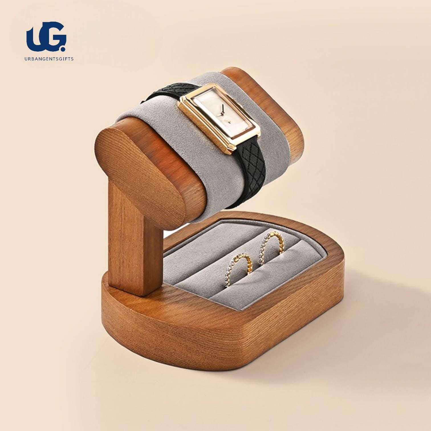Wooden Watch Stand & Bracelet Organizer,Men’s Watch Display Rack, Jewelry Storage for Watches  Bracelets, Elegant Wooden Watch Rack for Men - My Store