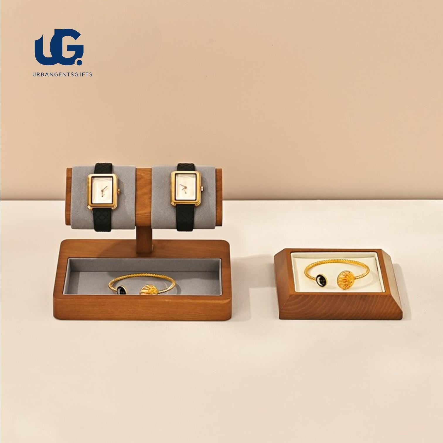 Wooden Watch Stand & Bracelet Organizer,Men’s Watch Display Rack, Jewelry Storage for Watches  Bracelets, Elegant Wooden Watch Rack for Men - My Store