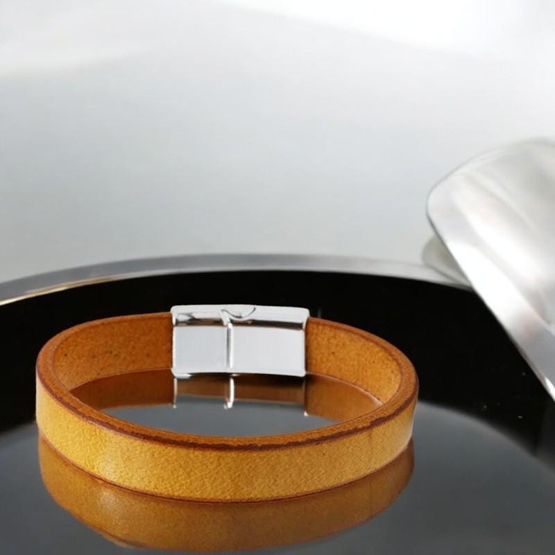 Genuine Leather Wrap Cuff Bracelet – Unisex Handcrafted Punk Wristband, Adjustable Bangle for Men & Women, Perfect Couple Gift - My Store